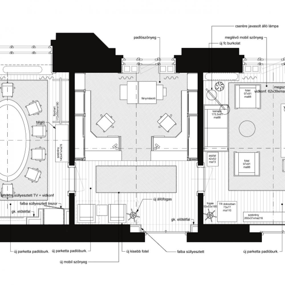 OTP 113-115 offices-BE01 berendezési alaprajz 120729